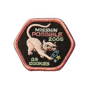 Girl Scout Cookies Mission Impossible 2005 Patch Cat Sew On Badge